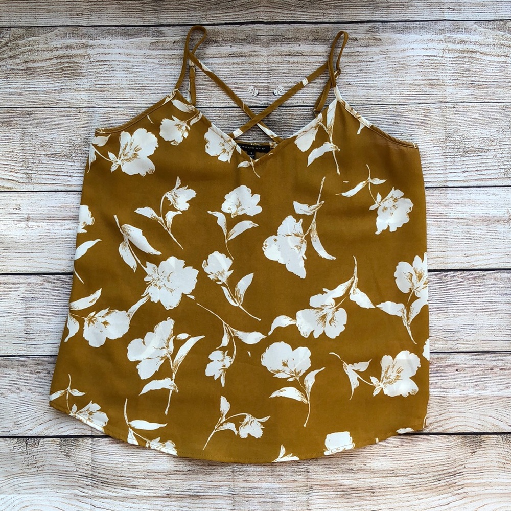 2/$20 Mustard Floral Blouse - Picture 1 of 2